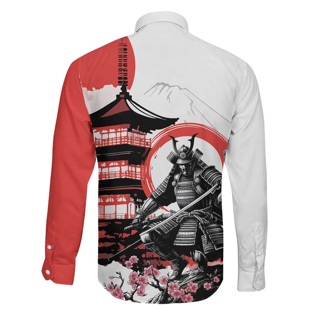 Japanese Samurai Warrior Enso Family Matching Summer Maxi Dress and Hawaiian Shirt Japan Pagoda Sakura Watercolor - Polynesian Pride