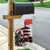 Japanese Samurai Warrior Enso Garden Flag Japan Pagoda Sakura Watercolor LT14 - Polynesian Pride