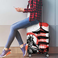 Japanese Samurai Warrior Enso Luggage Cover Japan Pagoda Sakura Watercolor LT14 - Polynesian Pride