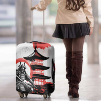 Japanese Samurai Warrior Enso Luggage Cover Japan Pagoda Sakura Watercolor LT14 - Polynesian Pride