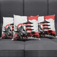 Japanese Samurai Warrior Enso Pillow Cover Japan Pagoda Sakura Watercolor LT14 - Polynesian Pride