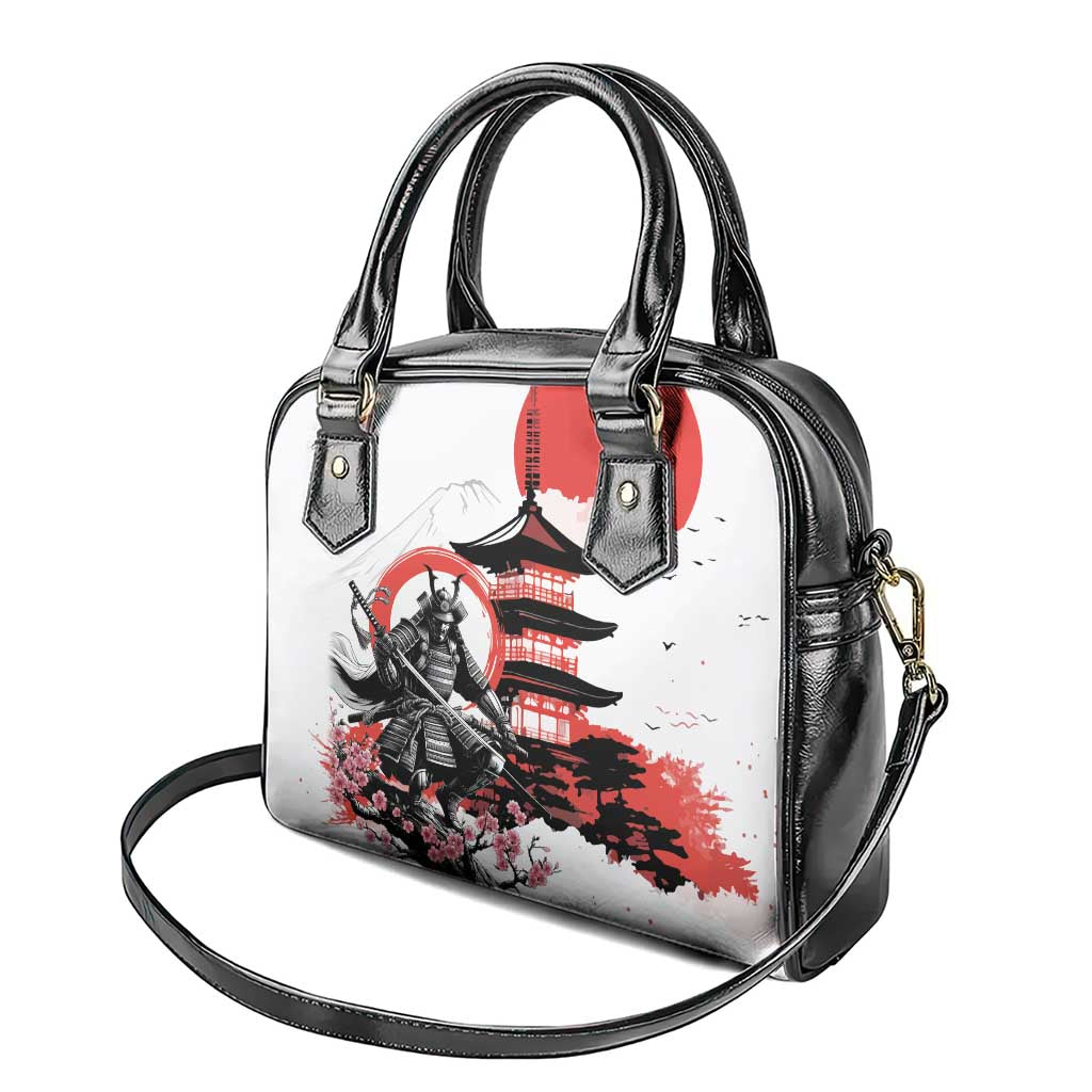Japanese Samurai Warrior Enso Shoulder Handbag Japan Pagoda Sakura Watercolor LT14 - Polynesian Pride