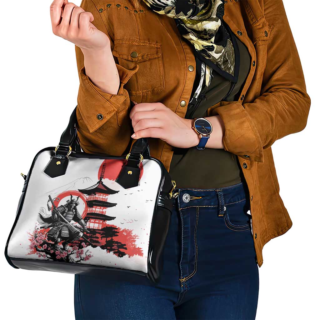 Japanese Samurai Warrior Enso Shoulder Handbag Japan Pagoda Sakura Watercolor LT14 - Polynesian Pride