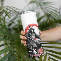 Japanese Samurai Warrior Enso Skinny Tumbler Japan Pagoda Sakura Watercolor LT14 - Polynesian Pride