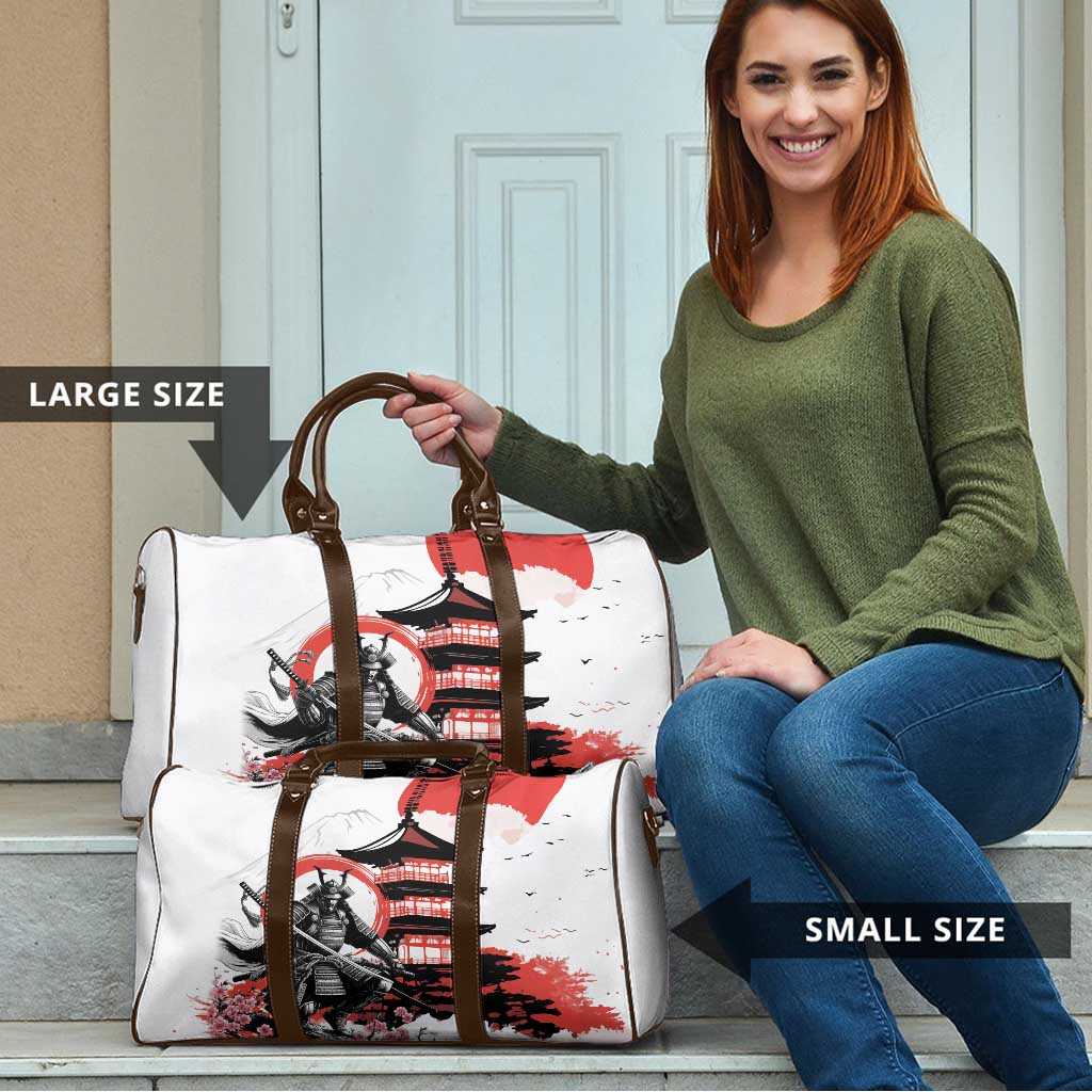 Japanese Samurai Warrior Enso Travel Bag Japan Pagoda Sakura Watercolor LT14 - Polynesian Pride
