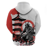 Japanese Samurai Warrior Enso Zip Hoodie Japan Pagoda Sakura Watercolor LT14 - Polynesian Pride