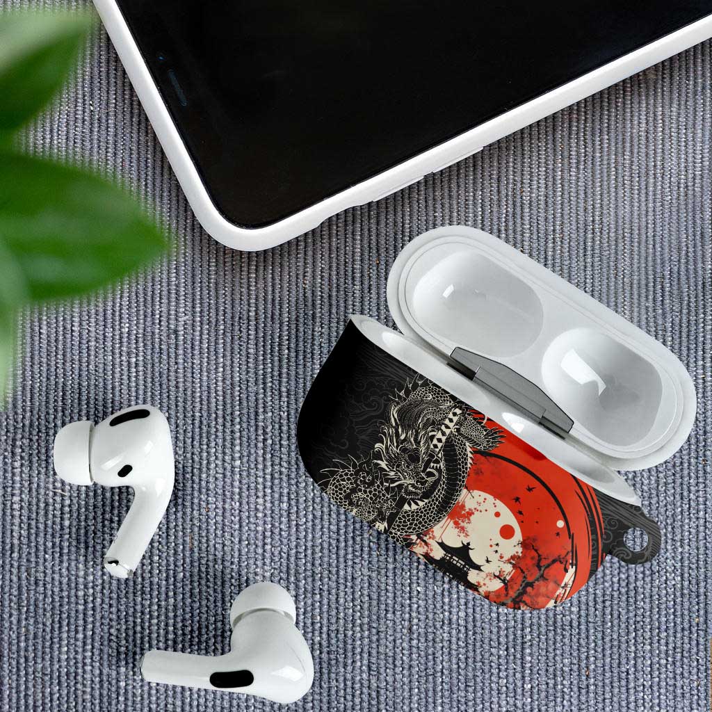 Japanese Dragon Katana Enso AirPods Case Japan Pagoda Seamless Cloud LT14 - Polynesian Pride