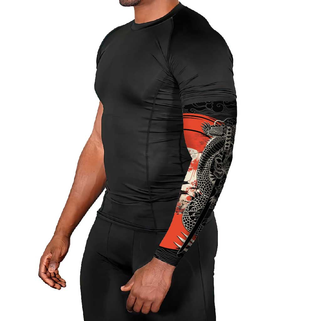 Japanese Dragon Katana Enso Arm Sleeves Japan Pagoda Seamless Cloud LT14 - Polynesian Pride
