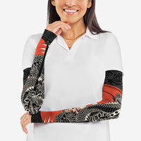 Japanese Dragon Katana Enso Arm Sleeves Japan Pagoda Seamless Cloud LT14 - Polynesian Pride