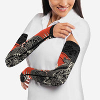 Japanese Dragon Katana Enso Arm Sleeves Japan Pagoda Seamless Cloud LT14 - Polynesian Pride