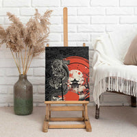 Japanese Dragon Katana Enso Canvas Wall Art Japan Pagoda Seamless Cloud LT14 - Polynesian Pride