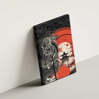 Japanese Dragon Katana Enso Canvas Wall Art Japan Pagoda Seamless Cloud LT14 - Polynesian Pride