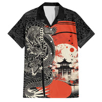 Japanese Dragon Katana Enso Family Matching Mermaid Dress and Hawaiian Shirt Japan Pagoda Seamless Cloud - Polynesian Pride
