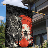 Japanese Dragon Katana Enso Garden Flag Japan Pagoda Seamless Cloud - Polynesian Pride