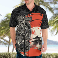 Japanese Dragon Katana Enso Hawaiian Shirt Japan Pagoda Seamless Cloud LT14 - Polynesian Pride