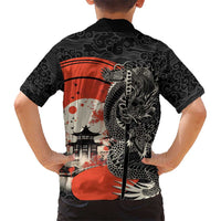 Japanese Dragon Katana Enso Kid Hawaiian Shirt Japan Pagoda Seamless Cloud - Polynesian Pride
