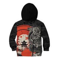 Japanese Dragon Katana Enso Kid Hoodie Japan Pagoda Seamless Cloud LT14 - Polynesian Pride