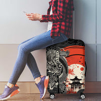 Japanese Dragon Katana Enso Luggage Cover Japan Pagoda Seamless Cloud LT14 - Polynesian Pride