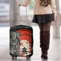 Japanese Dragon Katana Enso Luggage Cover Japan Pagoda Seamless Cloud LT14 - Polynesian Pride