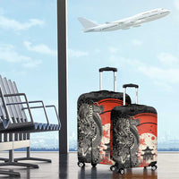 Japanese Dragon Katana Enso Luggage Cover Japan Pagoda Seamless Cloud LT14 - Polynesian Pride