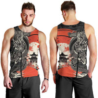 Japanese Dragon Katana Enso Men Tank Top Japan Pagoda Seamless Cloud LT14 - Polynesian Pride
