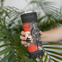 Japanese Dragon Katana Enso Skinny Tumbler Japan Pagoda Seamless Cloud LT14 - Polynesian Pride