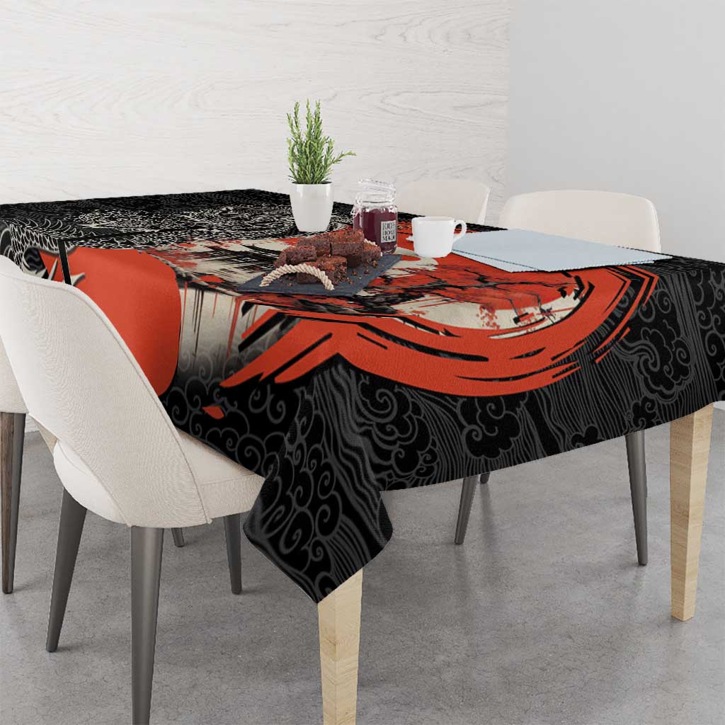 Japanese Dragon Katana Enso Tablecloth Japan Pagoda Seamless Cloud LT14 - Polynesian Pride