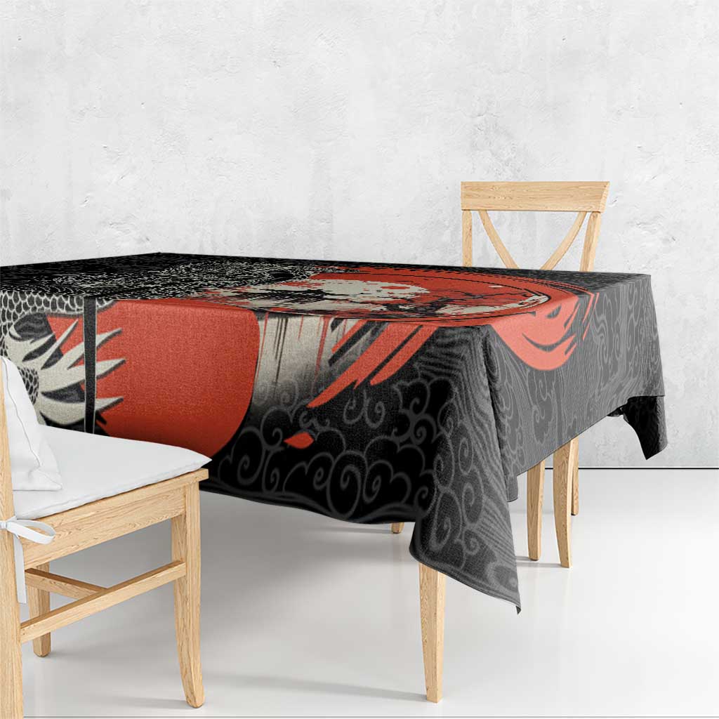 Japanese Dragon Katana Enso Tablecloth Japan Pagoda Seamless Cloud LT14 - Polynesian Pride