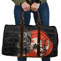 Japanese Dragon Katana Enso Travel Bag Japan Pagoda Seamless Cloud LT14 Black - Polynesian Pride