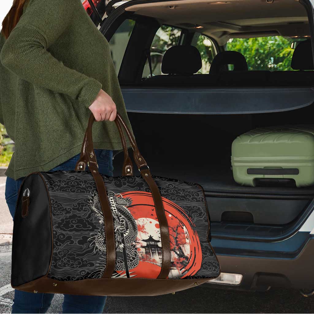 Japanese Dragon Katana Enso Travel Bag Japan Pagoda Seamless Cloud LT14 - Polynesian Pride