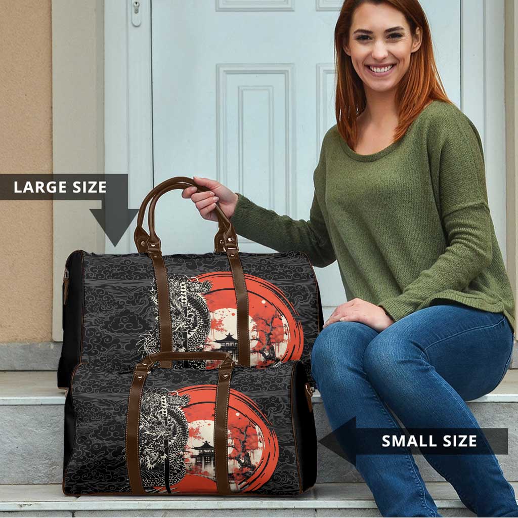 Japanese Dragon Katana Enso Travel Bag Japan Pagoda Seamless Cloud LT14 - Polynesian Pride