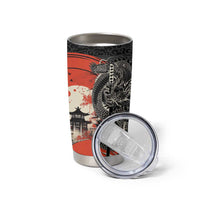 Japanese Dragon Katana Enso Tumbler Cup Japan Pagoda Seamless Cloud LT14 - Polynesian Pride