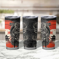 Japanese Dragon Katana Enso Tumbler Cup Japan Pagoda Seamless Cloud LT14 - Polynesian Pride