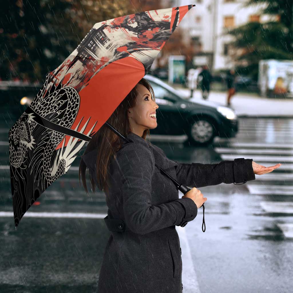 Japanese Dragon Katana Enso Umbrella Japan Pagoda Seamless Cloud LT14 - Polynesian Pride