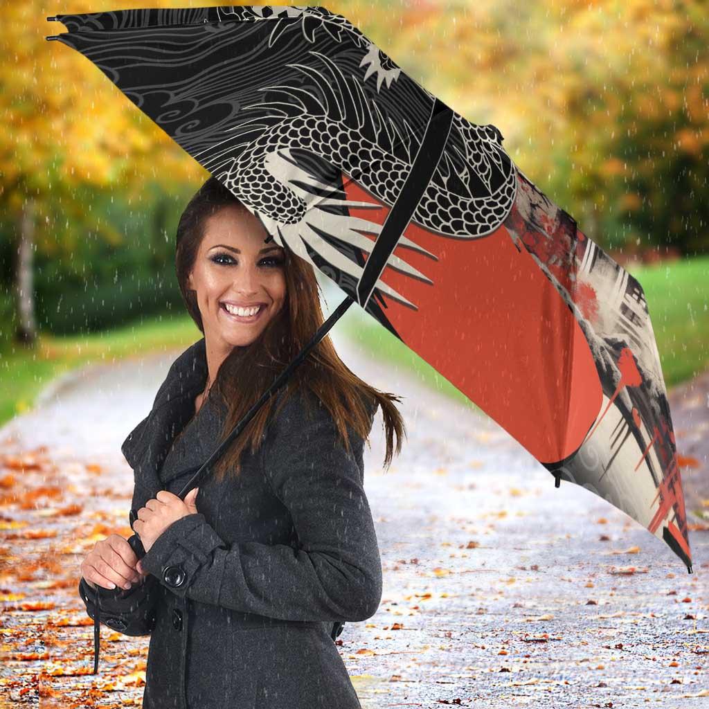 Japanese Dragon Katana Enso Umbrella Japan Pagoda Seamless Cloud LT14 - Polynesian Pride