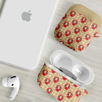 Japanese Daruma Doll AirPods Case Palaka With Seamless Bamboo Pattern - Polynesian Pride