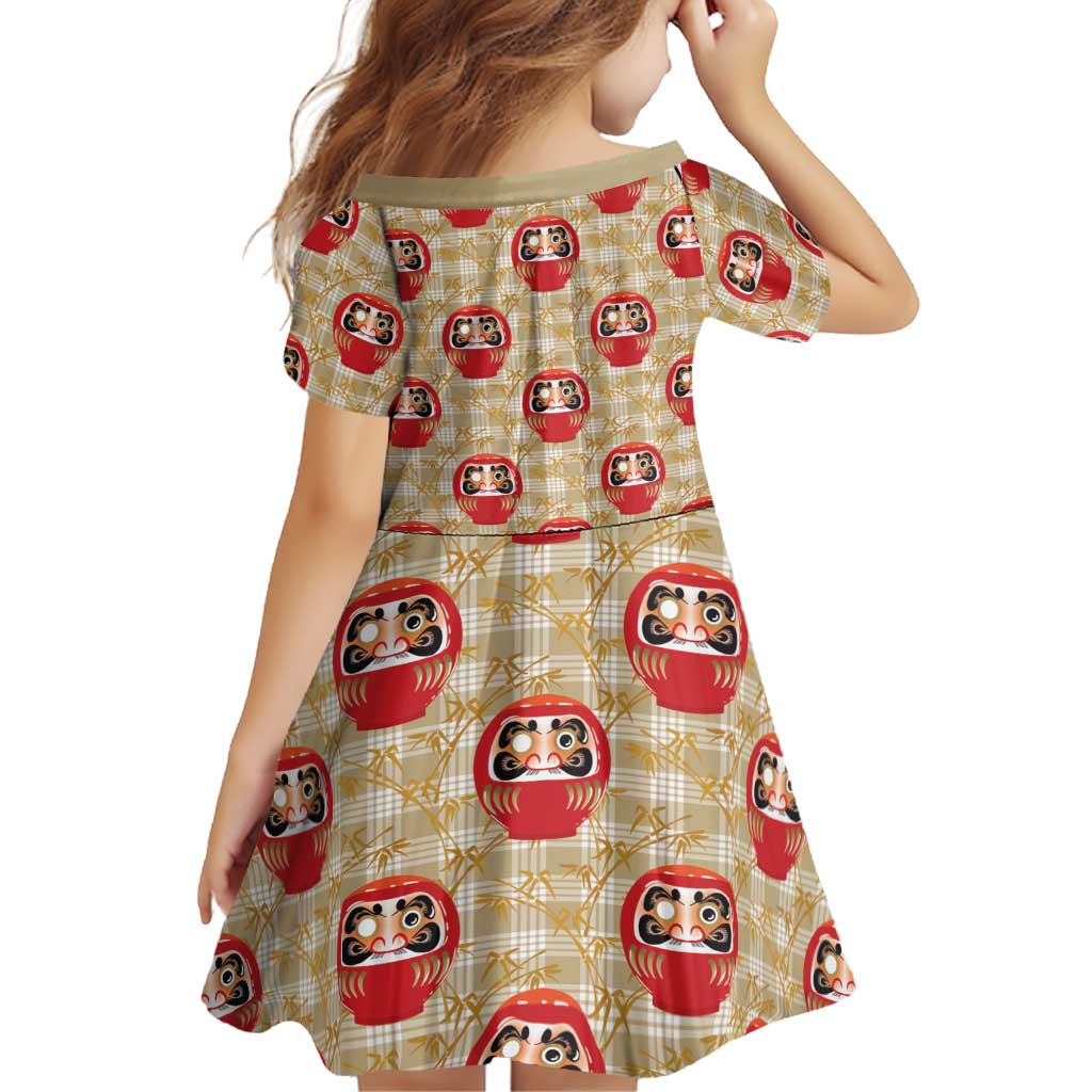 Japanese Daruma Doll Family Matching Long Sleeve Bodycon Dress and Hawaiian Shirt Palaka With Seamless Bamboo Pattern - Polynesian Pride