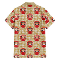 Japanese Daruma Doll Family Matching Long Sleeve Bodycon Dress and Hawaiian Shirt Palaka With Seamless Bamboo Pattern - Polynesian Pride