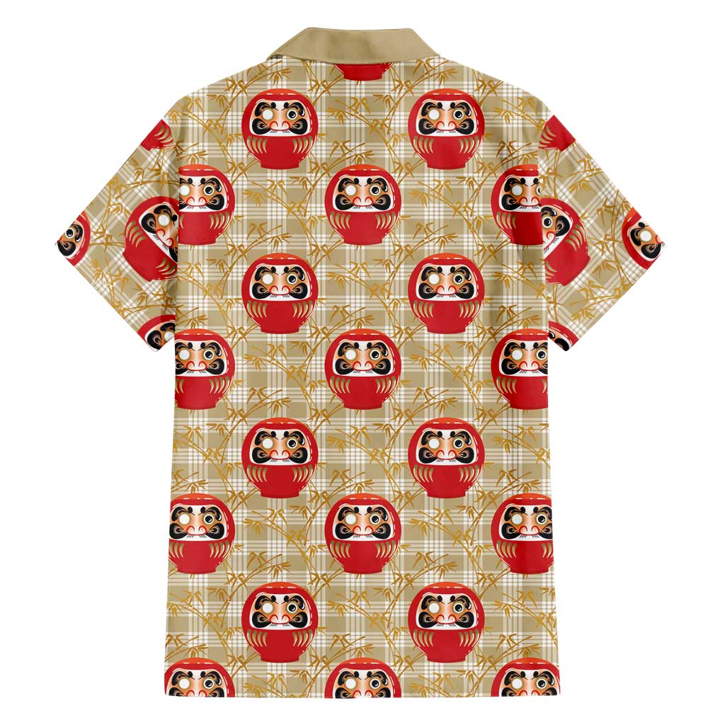 Japanese Daruma Doll Family Matching Puletasi and Hawaiian Shirt Palaka With Seamless Bamboo Pattern LT14 - Polynesian Pride