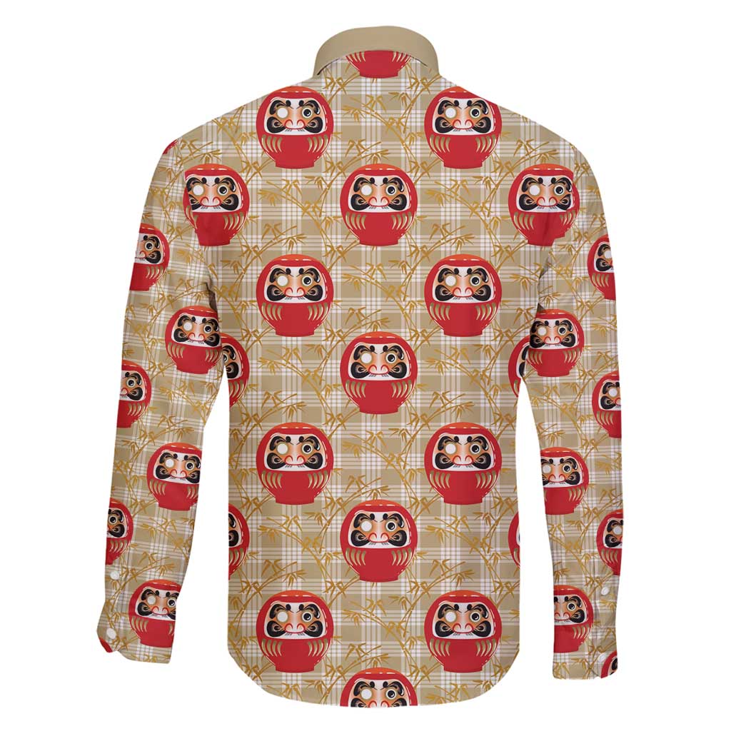 Japanese Daruma Doll Family Matching Summer Maxi Dress and Hawaiian Shirt Palaka With Seamless Bamboo Pattern - Polynesian Pride