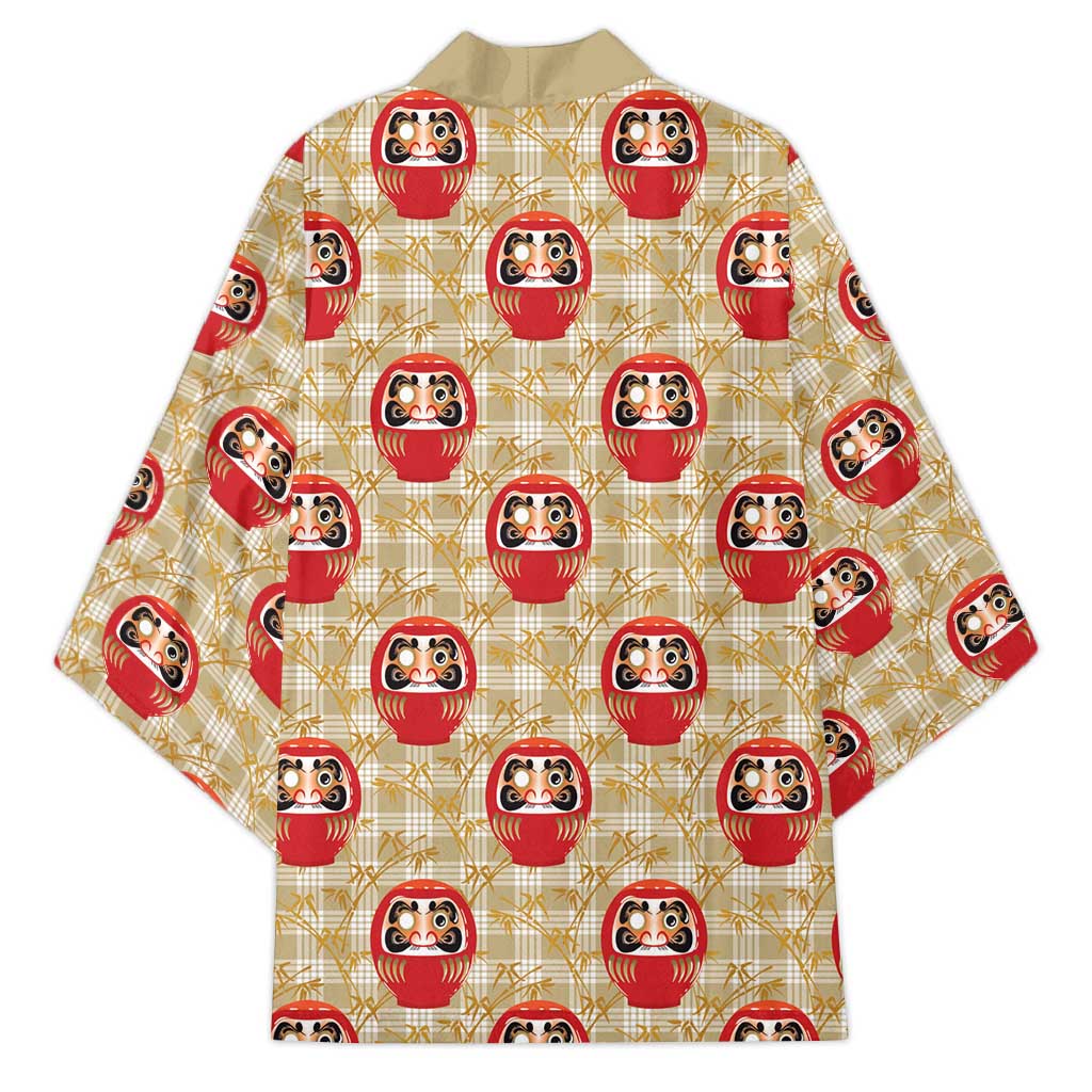 Japanese Daruma Doll Kimono Palaka With Seamless Bamboo Pattern LT14 - Polynesian Pride