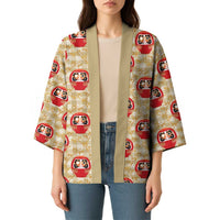 Japanese Daruma Doll Kimono Palaka With Seamless Bamboo Pattern LT14 - Polynesian Pride