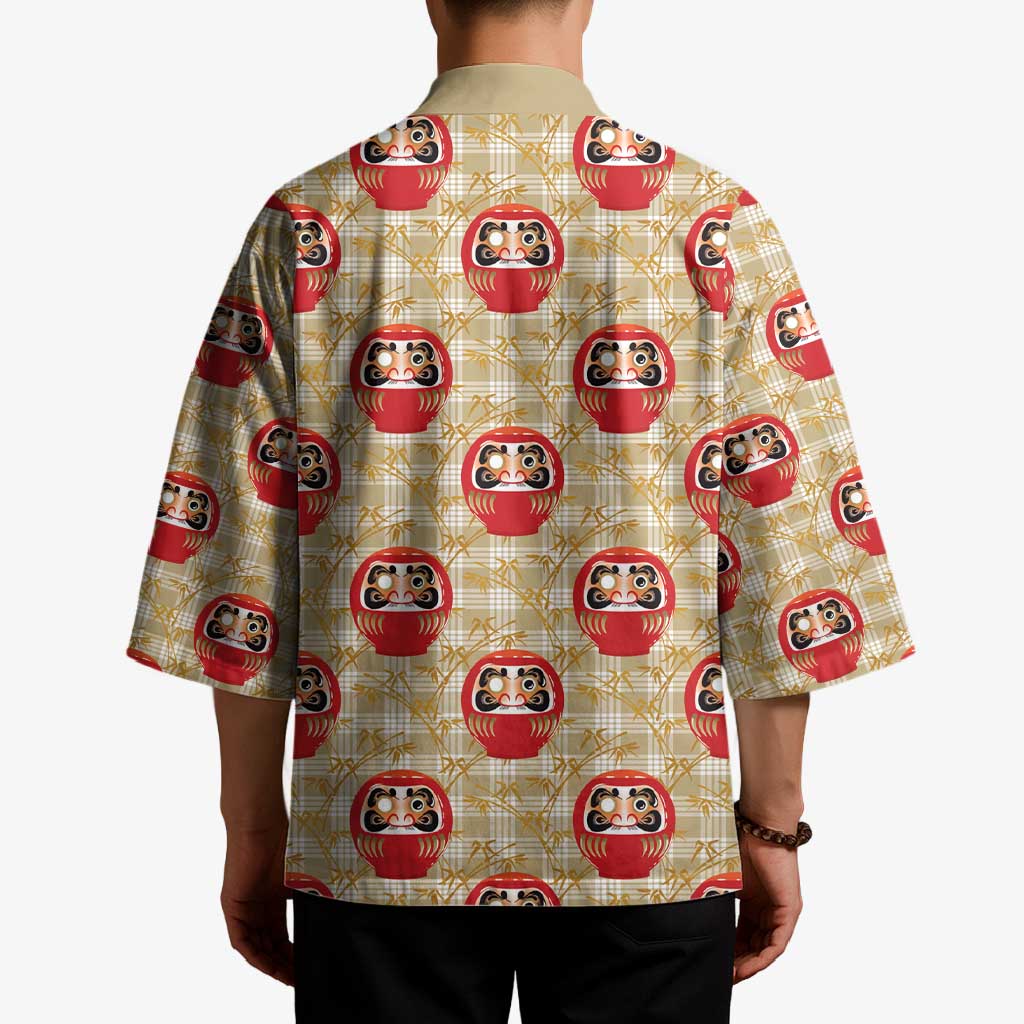 Japanese Daruma Doll Kimono Palaka With Seamless Bamboo Pattern LT14 - Polynesian Pride