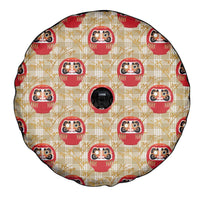Japanese Daruma Doll Spare Tire Cover Palaka With Seamless Bamboo Pattern LT14 - Polynesian Pride