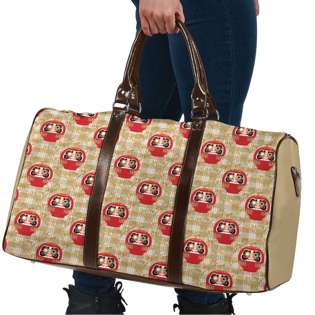 Japanese Daruma Doll Travel Bag Palaka With Seamless Bamboo Pattern LT14 - Polynesian Pride