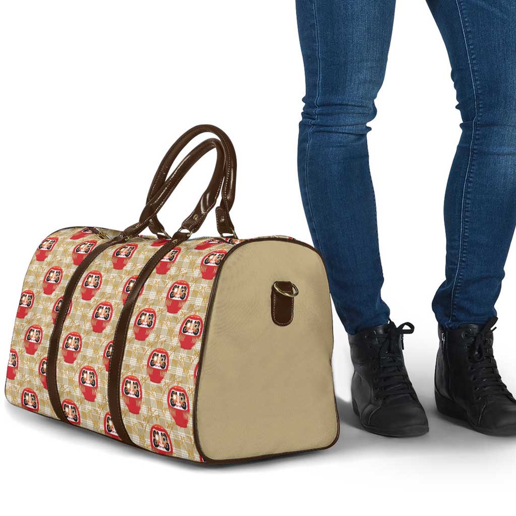 Japanese Daruma Doll Travel Bag Palaka With Seamless Bamboo Pattern LT14 - Polynesian Pride