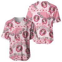 Japanese Daruma Doll Palaka Baseball Jersey Cherry Blossoms With Shell Lei LT14 - Polynesian Pride
