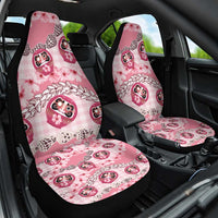 Japanese Daruma Doll Palaka Car Seat Cover Cherry Blossoms With Shell Lei LT14 One Size Pink - Polynesian Pride