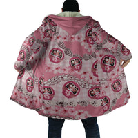 Japanese Daruma Doll Palaka Cloak Cherry Blossoms With Shell Lei LT14 - Polynesian Pride