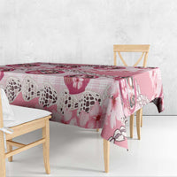 Japanese Daruma Doll Palaka Tablecloth Cherry Blossoms With Shell Lei LT14 - Polynesian Pride